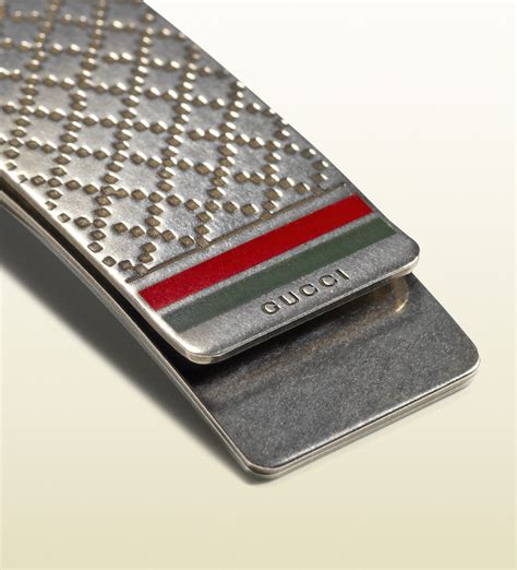 silver gucci money clip